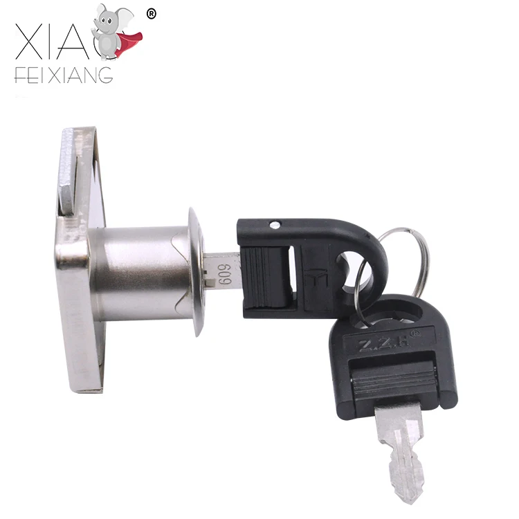 138-22 Furniture Office Desk Drawer Lock Cold Rolled Steel 180 Degree Clockwise Wardrobe Cabinet Drawer Lock