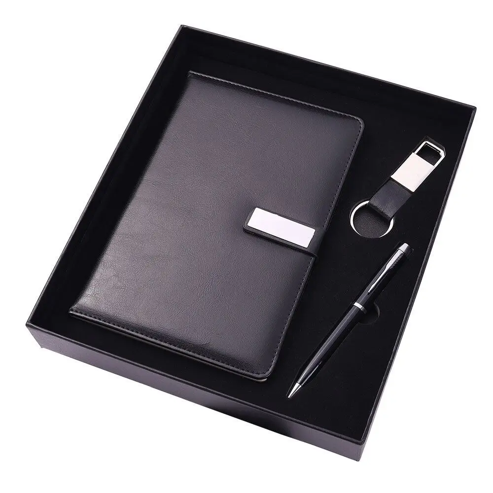 Promotional Business Notebook Gift Box Set Customization Pen and USB flash disk Present Gift Box