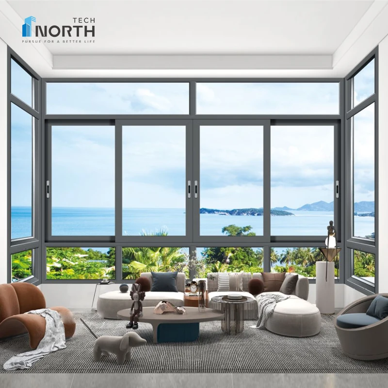 Northtech Customize NFRC-certified aluminum large window triple glazed aluminium windows