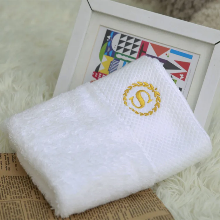 Custom Size 100% cotton hotel towel bath face hand towels with private logo