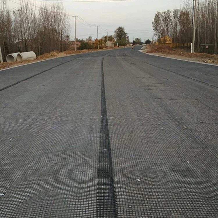 Glass Fiber Geogrids For Bitume Civil Engineering Reinforcing120KN 150KN Fiberglass Geogrid