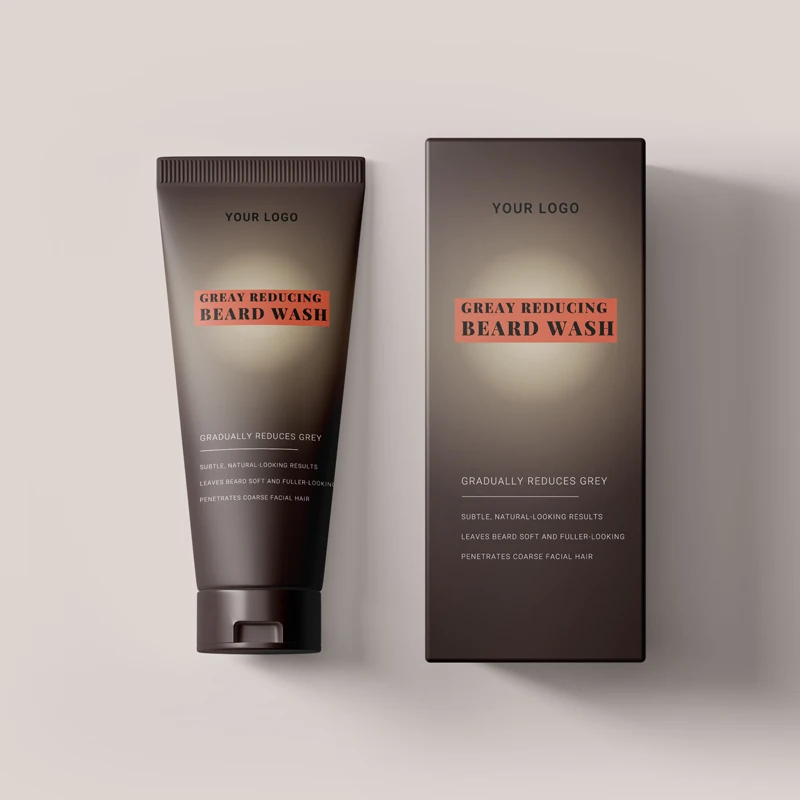 Grey Reducing beard shampoo leaves facial hair softer beard wash shampoo