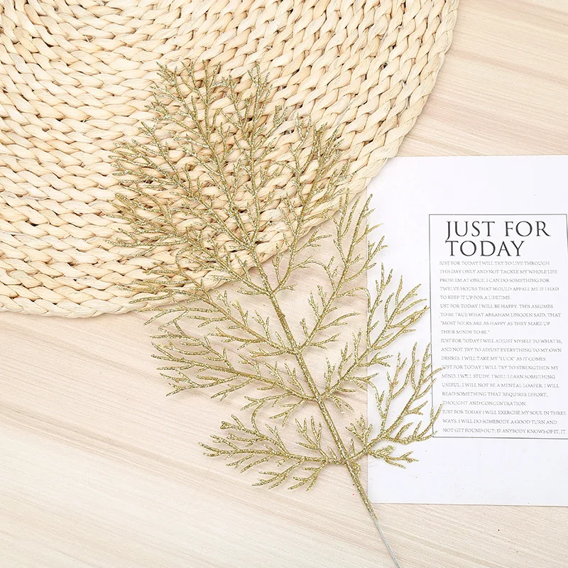 MACTING Christmas Glitter Simulation Root Branches And Leaves Christmas Tree Ornaments