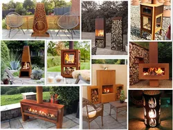 corten steel outdoor freestanding wood burning fireplace wood burning stoves fire pit small fireplace