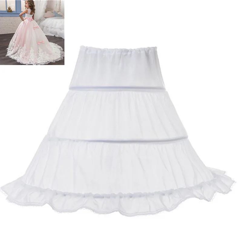 Girl Tutu Skirts Children 3 Hoops Petticoats Flower Girl Wedding Accessories Crinoline Children Kids Underskirt Girls Clothes