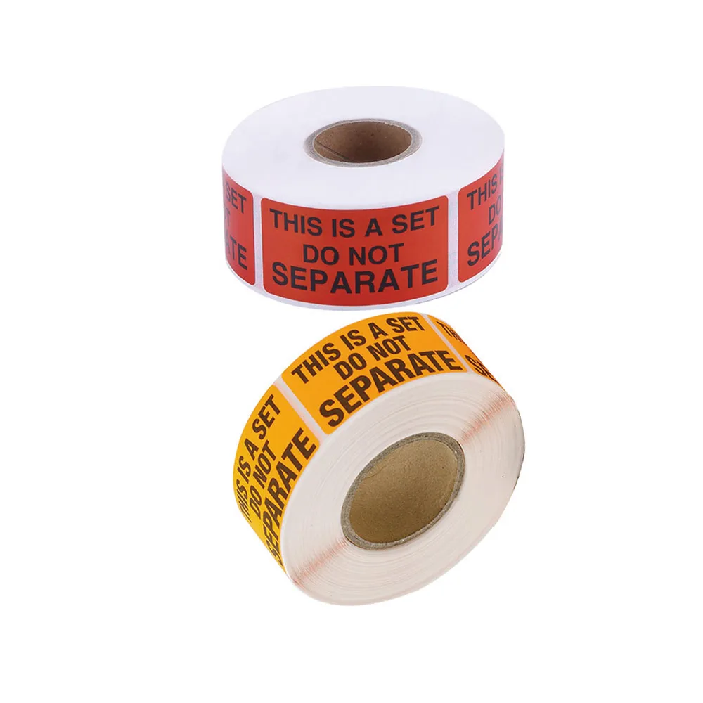 Dark Red Warning Label This Is a Set Do Not Separate Fluorescent Red FBA Packing Labels Permanent Adhesive Shipping Labels