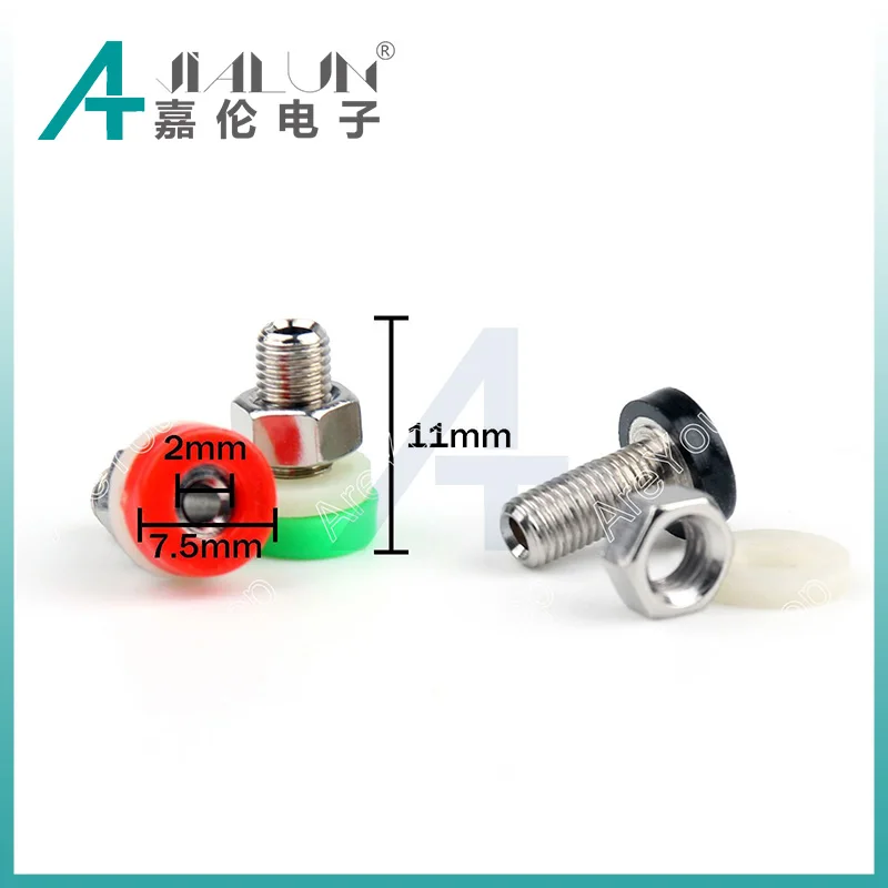 JIALUN 2mm PCB Panel Mount Jack 5PCS Banana Panel Socket