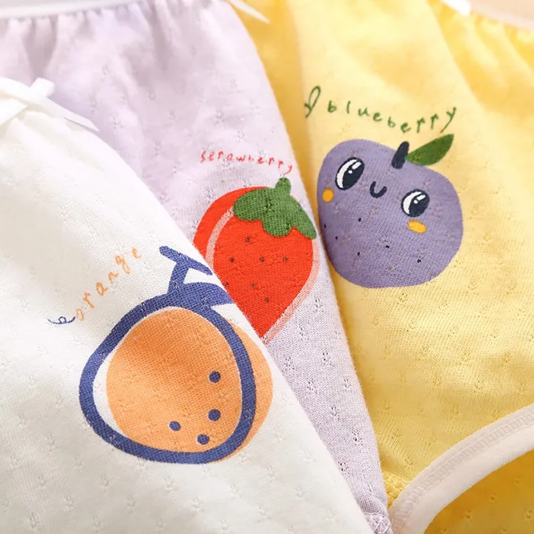 2024 Hot Selling Children Underwear 3 Pieces set organic cotton boxers for kids Kids Girls Briefs Panties Underwear