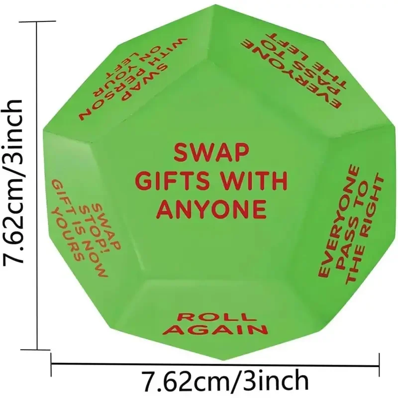 2025 New 12 Face Santa Claus Exchange Gift Exchange Dice Plastic Santa Claus Design for Interactive Fun