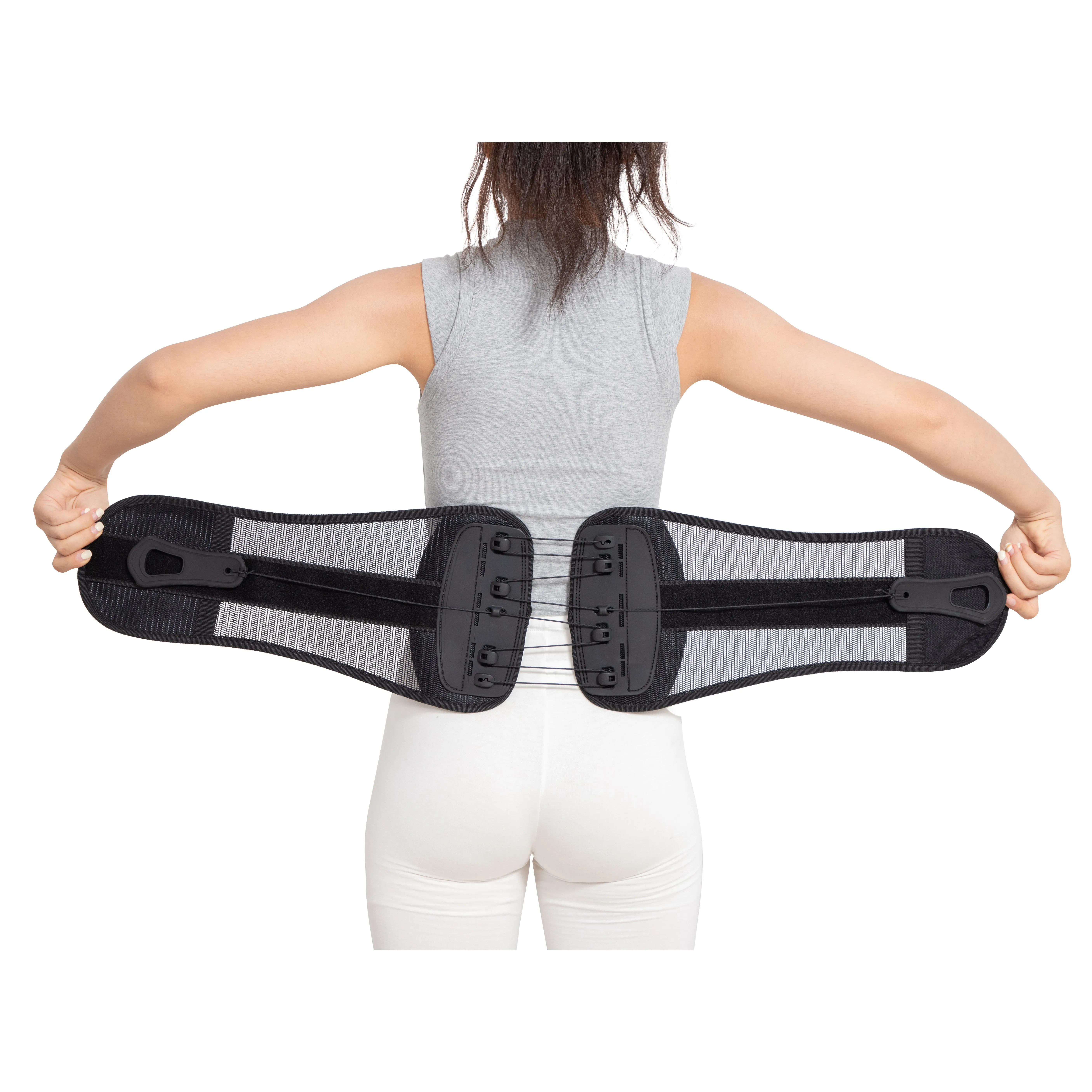 Drawstring Pulley System Medical Waist Belt Adjustable Orthopedic LSO Back Brace Lumbar Support Orthosis