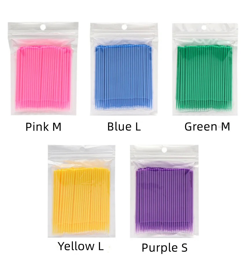 Disposable grafted eyelash cleaning cotton swab intimate makeup micro brush