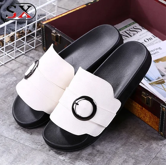 Comfort Women Shoes Simple Flat Sandals Fancy Ladies Sandals Slippers Wholesale