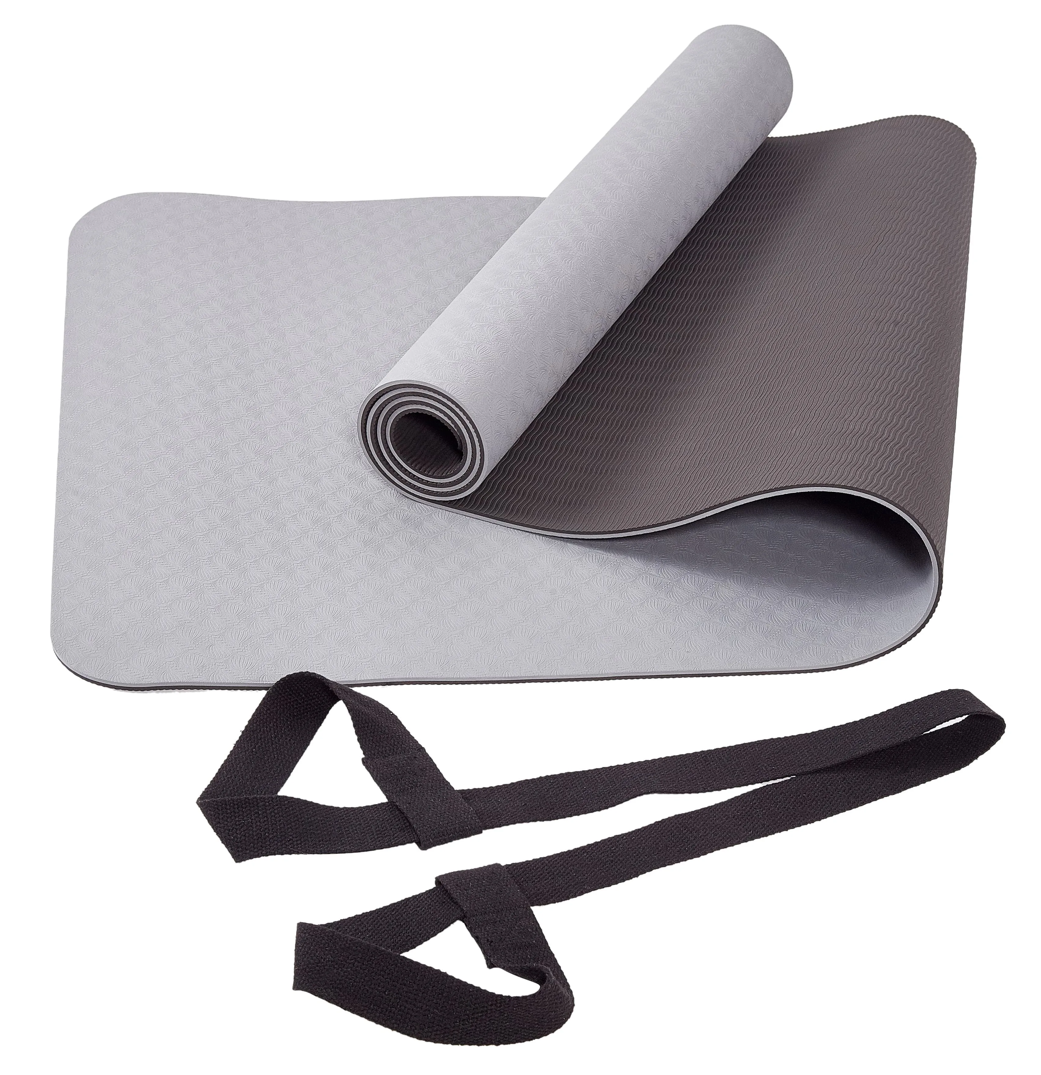 MOWIN Tpe fitness yoga mat custom logo eco friendly instructional tpe double layers yoga mat