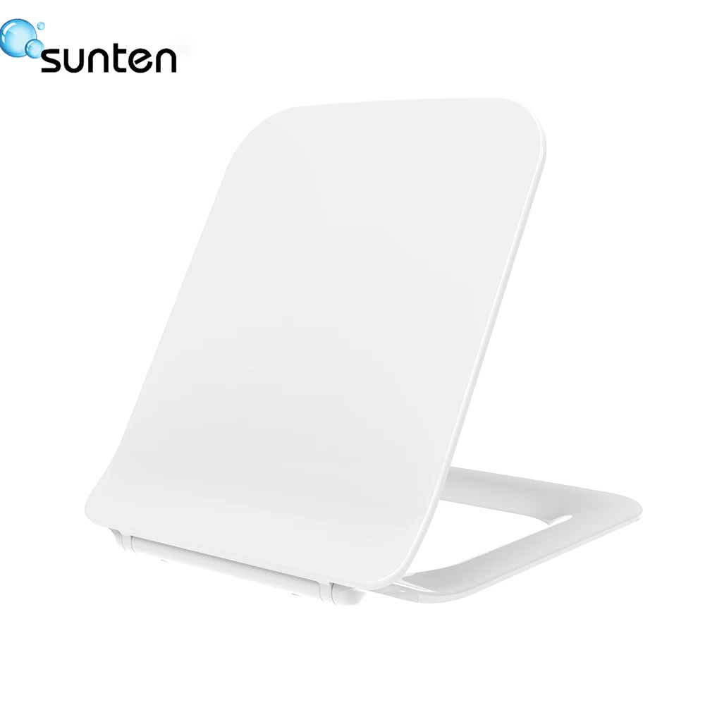 Xiamen Sunten SU063 Extra slim elongated square soft close toilet seats soft close quick release