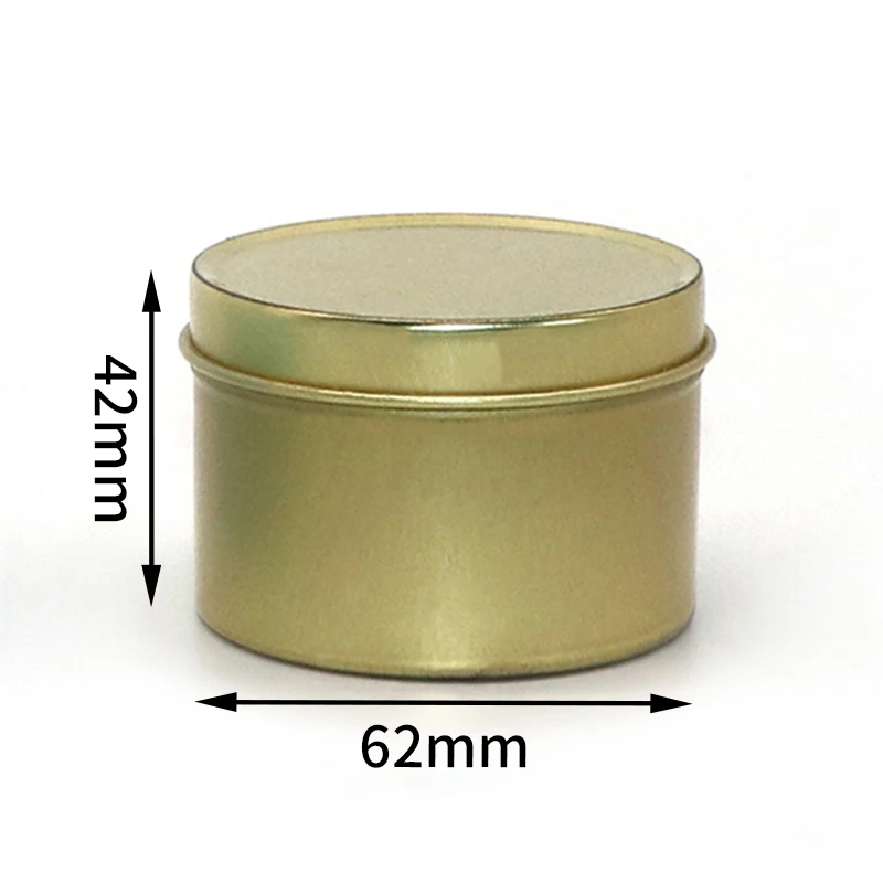 Wholesale custom Luxury round seamless metal cans/jars for candles 8oz aluminum candle jars