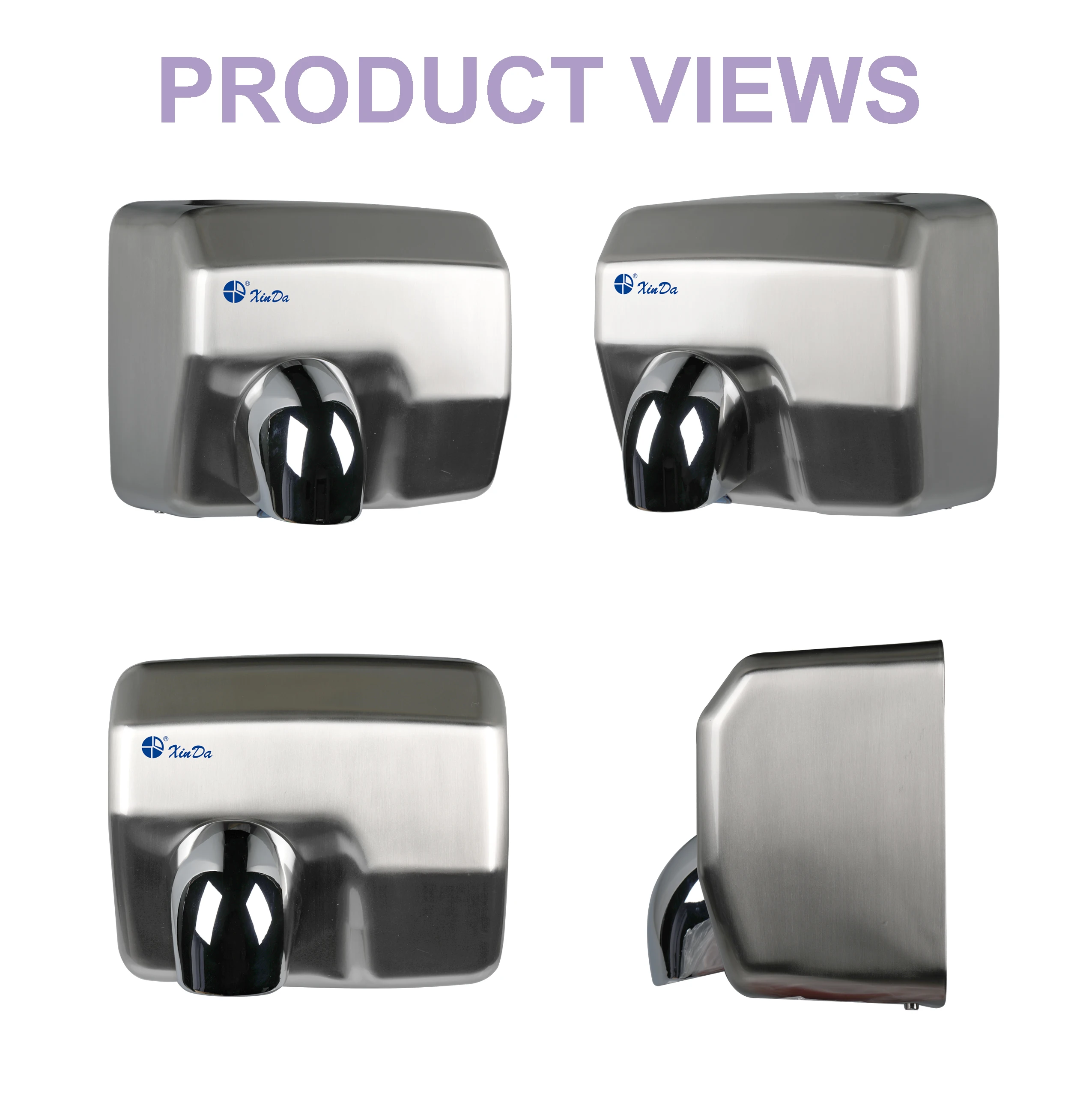 The XinDa GSQ250 Silver  GSQ250 Silver Hand dryer machine electric sensor ozone hand dryer Hand Dryer