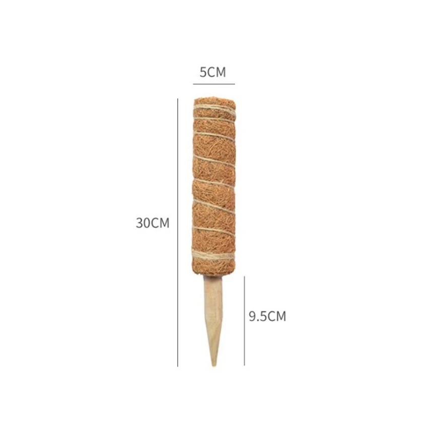 12/14/16 inches Coir Totem Pole, Coir Moss Stick Coir Moss Totem Coconut Sticks for Plant Support Extension