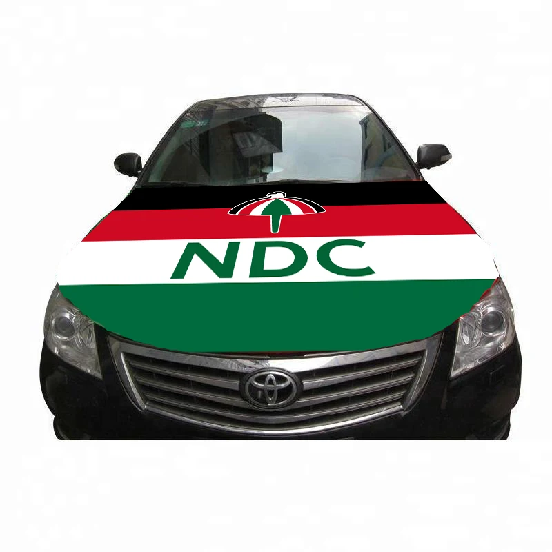 Дешевая накладка на капот автомобиля из полиэфирного волокна с принтом флага NDC
