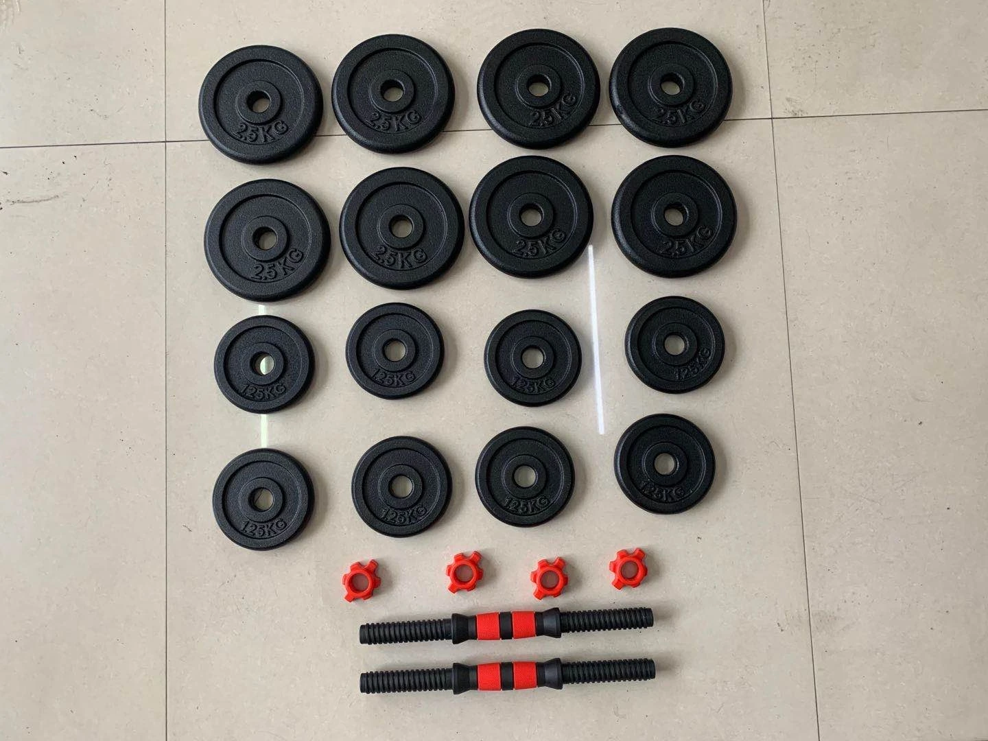 10 kg Adjustable Dumbbells Set High Quality  Gym Dumbbells Set 10 kg 20 kg 50 kg Round Varnish Dumbbell