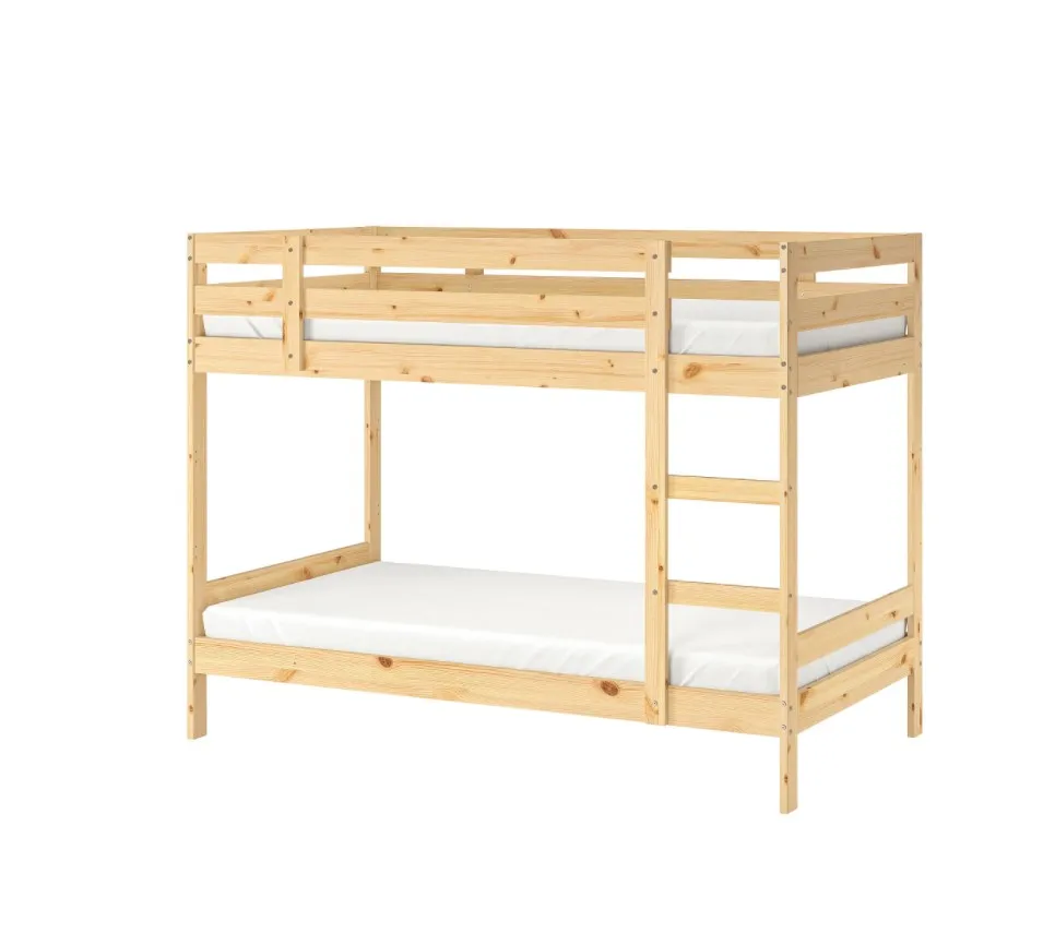 
Customized Wood Bunk Bed Chinese DIY Wood Twin Bunk Bed For Kindergarten Kids 