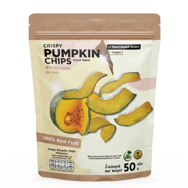 Factory Price Premium Vacuum Crispy Fried Pumpkin Chips Fruit & Vegetable Snacks Yummy Healthy Food Thai Products for Export