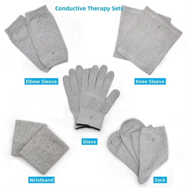 Silver Thread Conductive Loop Accessories Conductive DDS Electrode Health Therapy Massage Wrist Sleeve For Tens EMS Devices