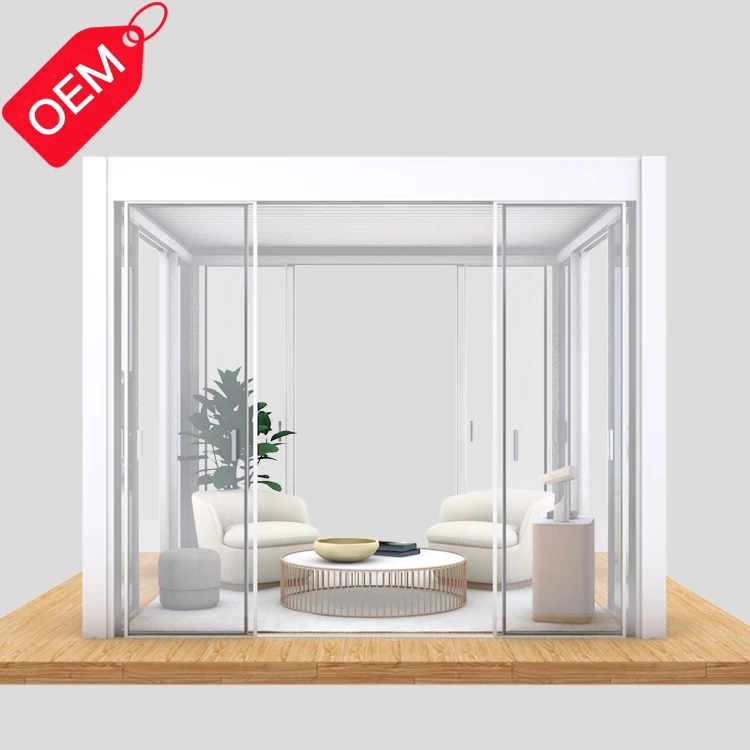 Modern Outdoor Aluminum Louvreed Pergola prefab house kit for sale prefab houses modern villas