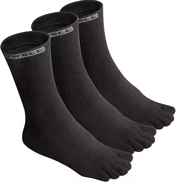 Custom Toe Athletic Running Socks Men Crew Sports Five Finger Socks