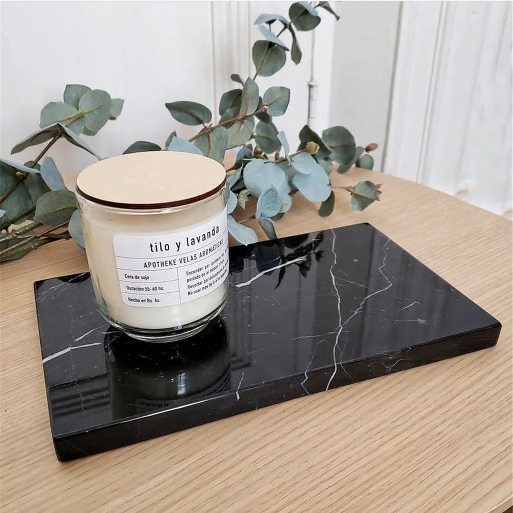 Wholesales Nero marquina marble plates Rectangle plates