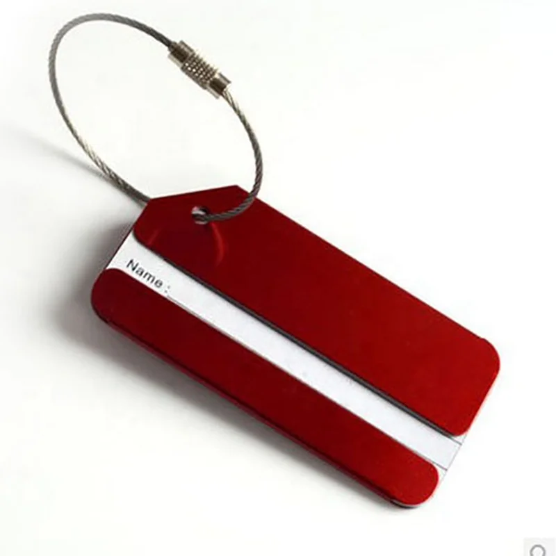 Custom Metal Aluminium Luggage Tag Travel Information ID Card Travel Suitcase Tag For Promotional Gifts Keychain