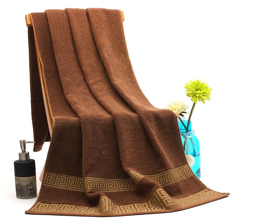 Hot salewhite combed cotton water pattern pure 100% egyptian cotton luxury bath hand face hotel towels