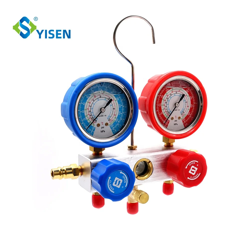 R134 Pressure Gauge Set with glycerin oil
