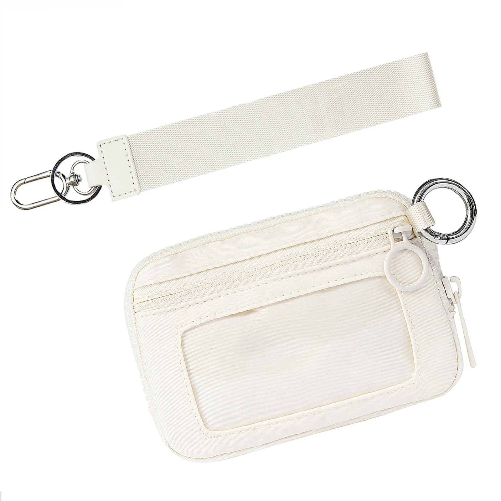 2024 New Design Factory Custom Wholesale Checker Portable Credit Card Wrist Strap Purse Mini Wallet Coin Pocket Clear bags