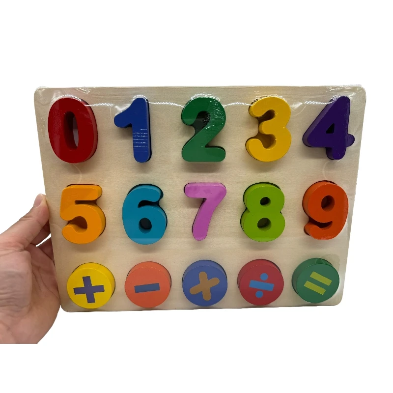 Wooden board alphabet number kids Montessori 3D learning puzzle early educational activity boards toys for child boys and girls