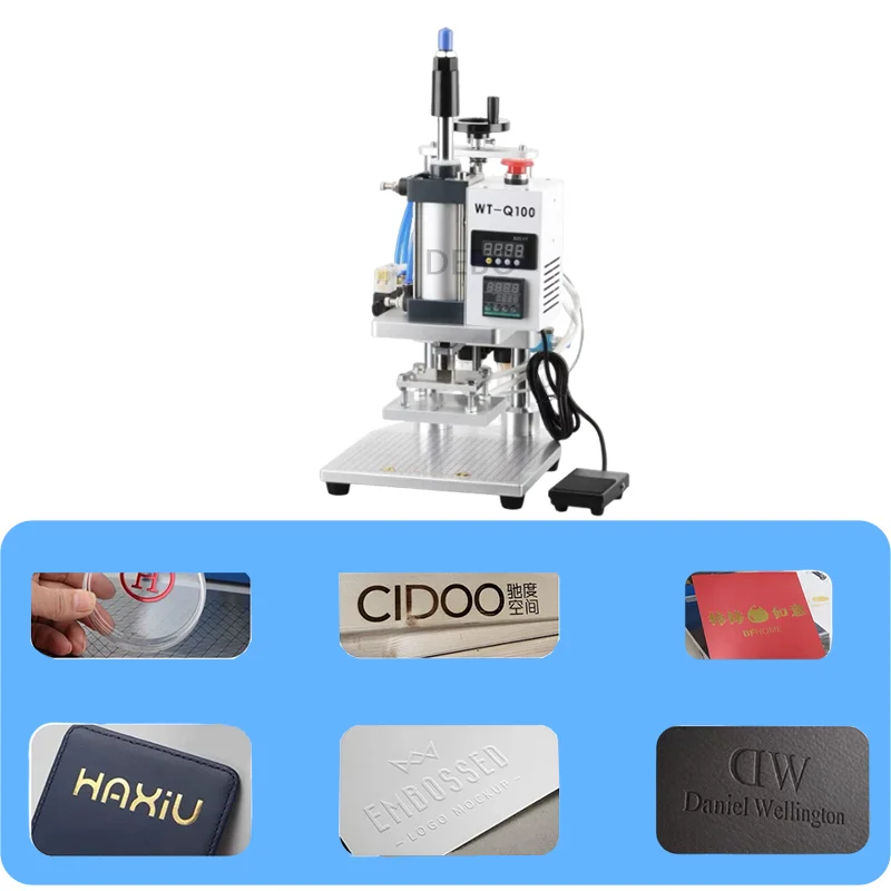 Pneumatic Wood Branding Leather Embossing Deboss Hot Stamping Machine