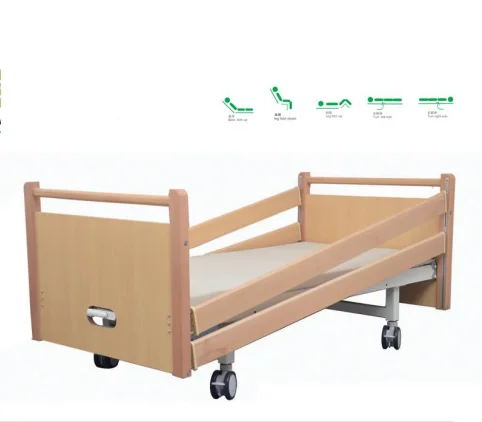 Comfortable Experience Elegant Wooden Nursing Care Bed Simple Hospital Bed Home Nursing Bed