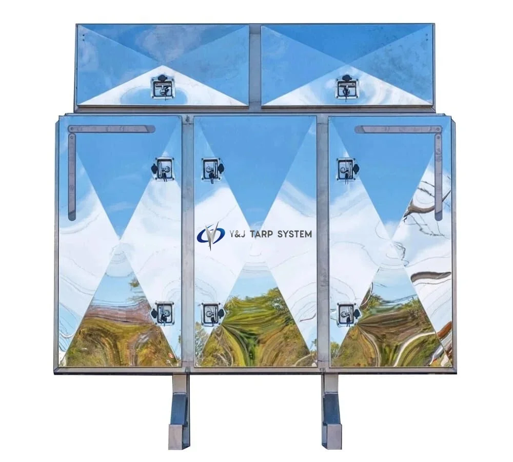 High Quality Five Door Mirror Surface Aluminum Headache Rack Cab Guard Racks Vaulted Enclosure