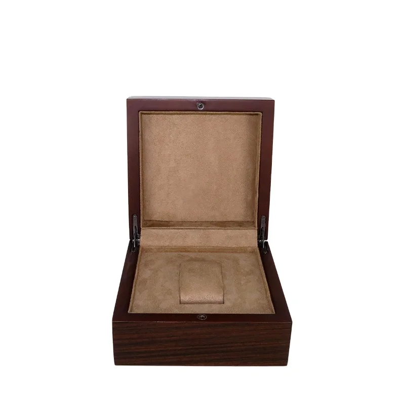Высококачественная глянцевая коробка для часов, деревянная упаковочная коробка
