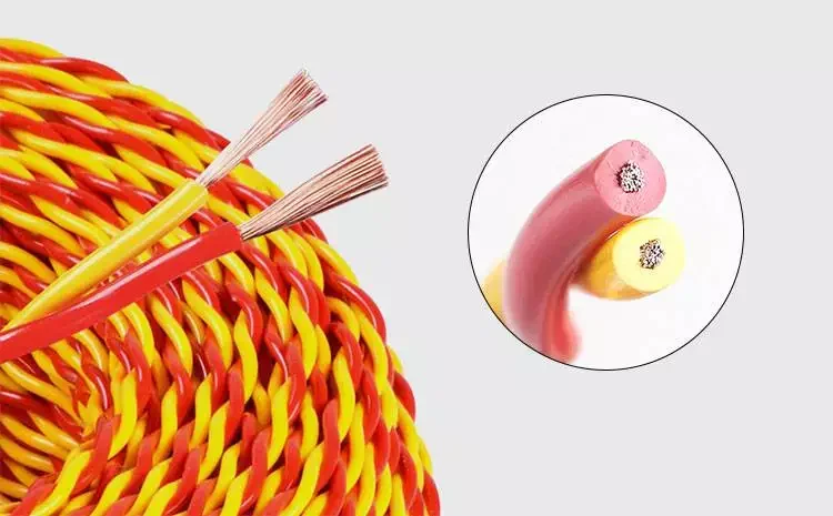 factory supply double core wire 20AWG 18AWG 17AWG 15AWG 13AWG 2 core twisted pair electric wire cable for lighting