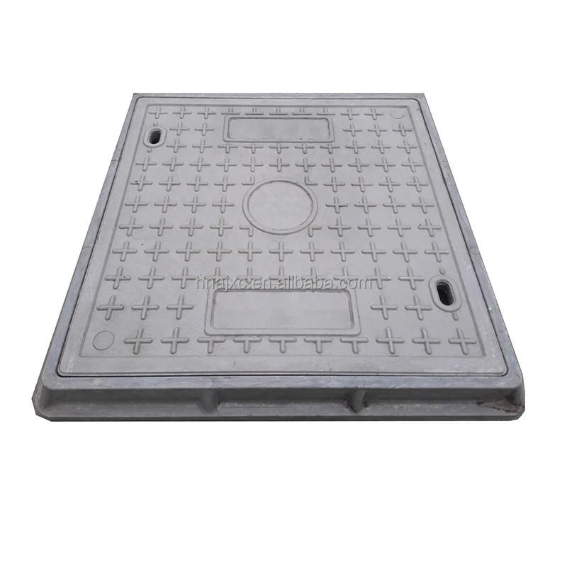 Factory price EN124 B125 square BMC composite resin manhole cover for construction SMC composite