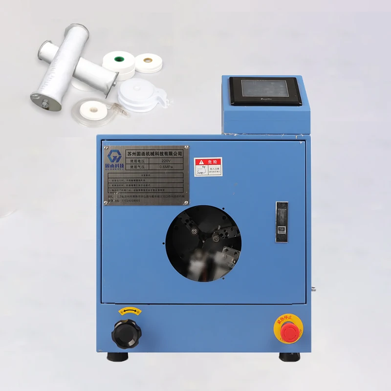 Screw Joints Automatic thread sealing PTFE tape winding machine Thread Taper Automatic cable PTFE Taping Machine