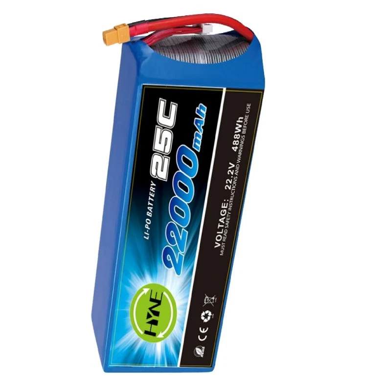 22.2V 22000mAh LiPO Drone UAV Battery Packs OEM 525A 25C HP High Rate Lithium Batteries for Fixed-wind Vtol Multi Rotor