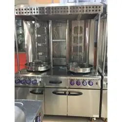 Vertical Rotating BBQ Grill LPG Gas Kebab Meat Rotisserie Machine Commercial Doner Meat Oven Shawarma