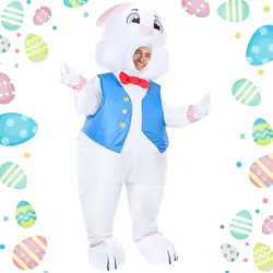 Wholesale Full Body Waterprtoof Free Size Happy Easter Rabbit Inflatable Costume