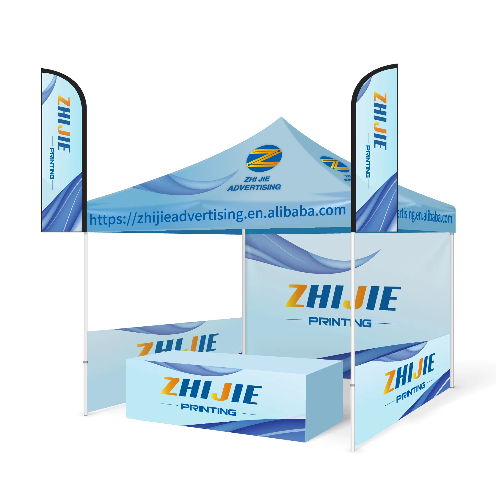 Custom Printed Outdoor Event Pop up Trade Show Aluminum Folding Tent for Flea Market Craft
