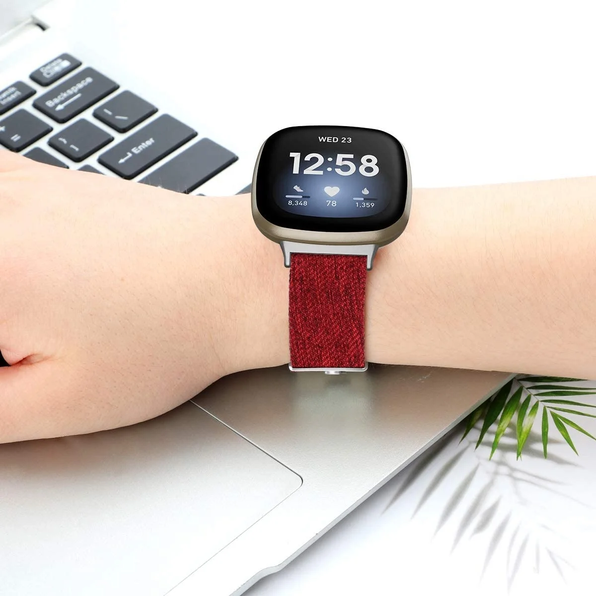  Ремешок из нейлоновой ткани для часов Fitbit Sense / Versa 3 роскошный ремешок