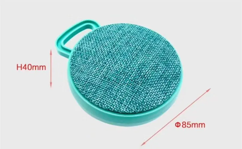 Fabric Covering Portable Wireless Bluetooths Speaker with Sound and Bass for Iphone Ipad Android Smartphone