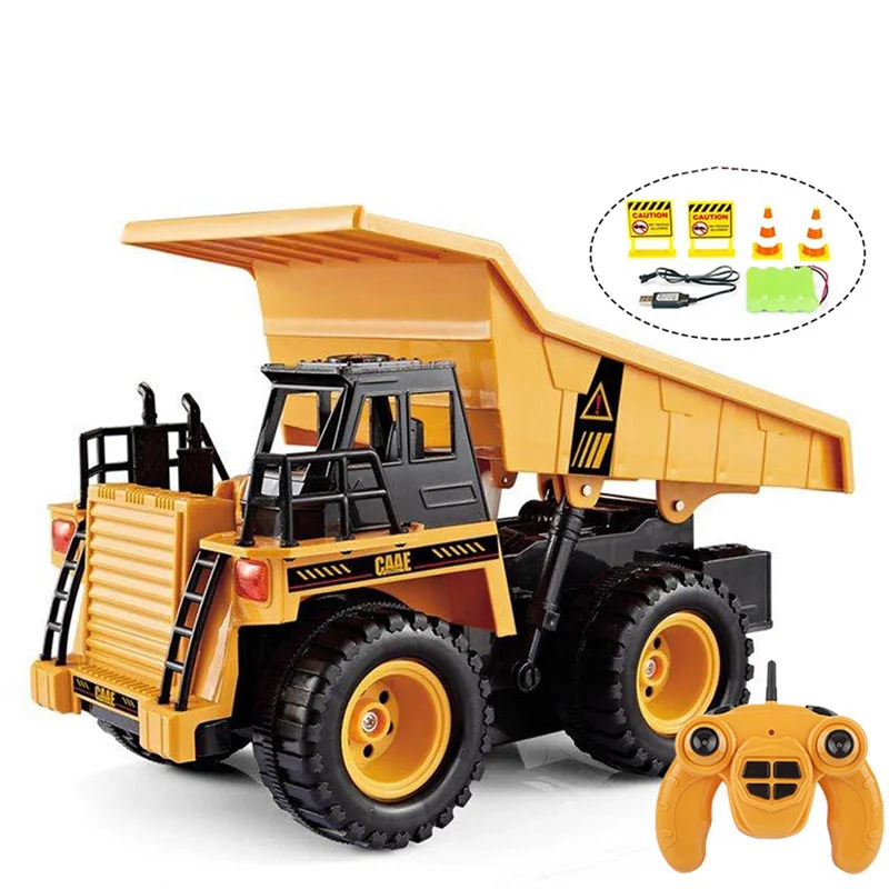 6Ch Rc Heavy Load Truck Toy 2.4G Rc Dumper Truck With Music And led light