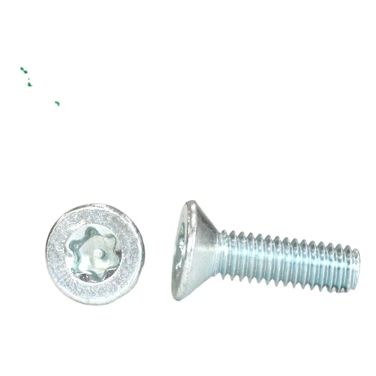 Blue Zinc Plated Finish Tamper Torx Resistant Flat Head Machine Screw