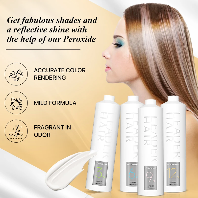 Professional Wholesale Salon 100% Grey Coverage Hair Hydrogen Oxidant Cream 3% 6% 9% 12% Hydrogen Peroxide Hair Developer